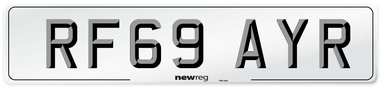 RF69 AYR Number Plate from New Reg